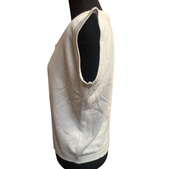 BELINDA ROBERTSON VTG CASHMERE SILK VEST Gray Women's Sweater Vest SZ M Scotland - Picture 10 of 17